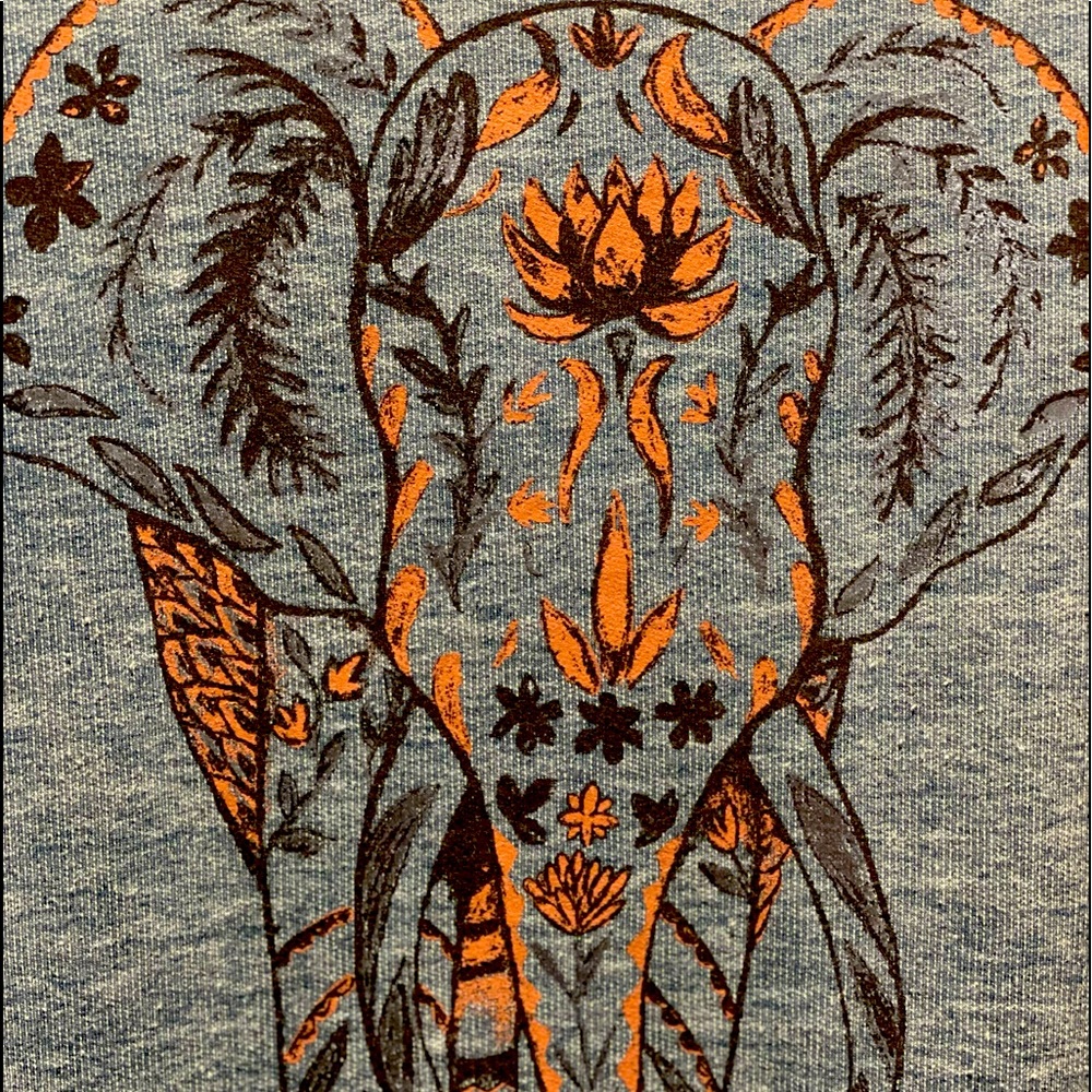 Lucky Lotus medium blue elephant sweatshirt